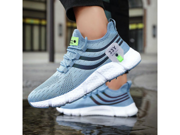 Tênis Running Y33 Mesh Respirável - Azul Claro
